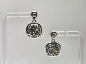 Brighton Spin Master Silver Charm Post Earrings
